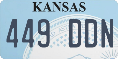 KS license plate 449DDN