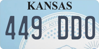 KS license plate 449DDO