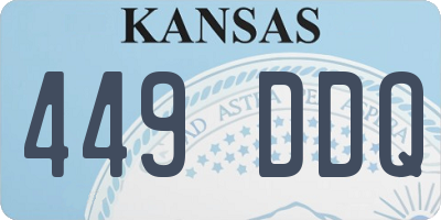KS license plate 449DDQ