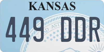 KS license plate 449DDR
