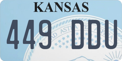 KS license plate 449DDU