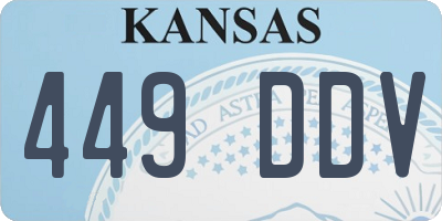 KS license plate 449DDV