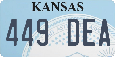 KS license plate 449DEA