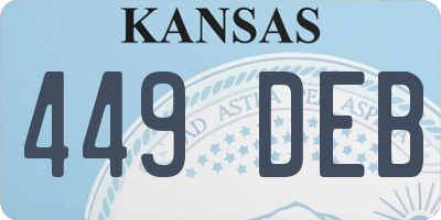 KS license plate 449DEB