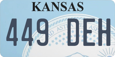 KS license plate 449DEH