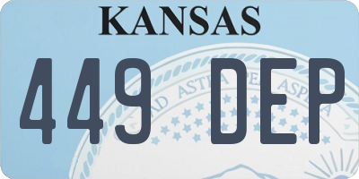 KS license plate 449DEP