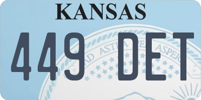 KS license plate 449DET