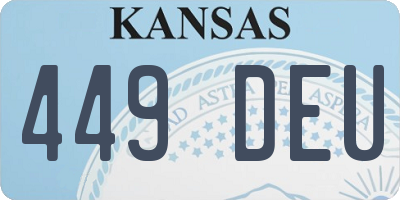KS license plate 449DEU
