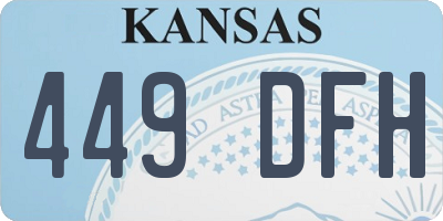 KS license plate 449DFH