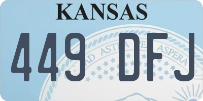 KS license plate 449DFJ