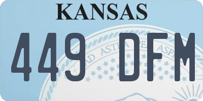 KS license plate 449DFM