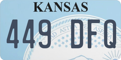 KS license plate 449DFQ