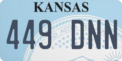 KS license plate 449DNN