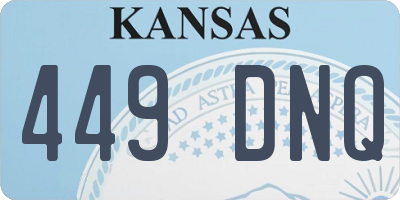KS license plate 449DNQ