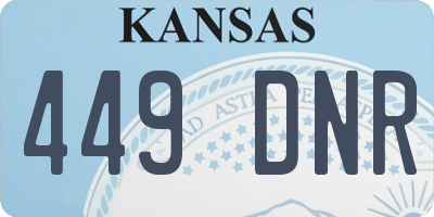 KS license plate 449DNR