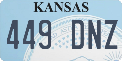 KS license plate 449DNZ