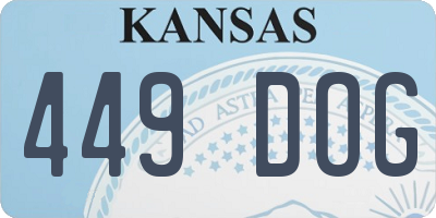 KS license plate 449DOG