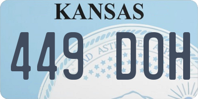 KS license plate 449DOH