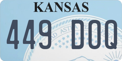 KS license plate 449DOQ
