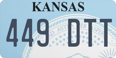 KS license plate 449DTT