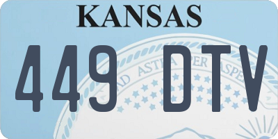 KS license plate 449DTV