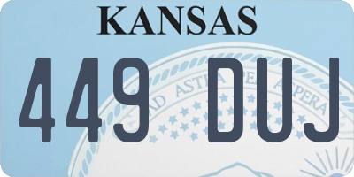 KS license plate 449DUJ