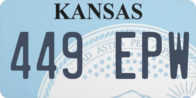 KS license plate 449EPW