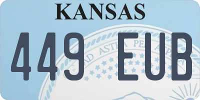 KS license plate 449EUB