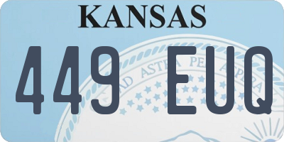 KS license plate 449EUQ