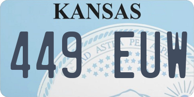KS license plate 449EUW