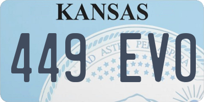 KS license plate 449EVO