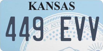 KS license plate 449EVV
