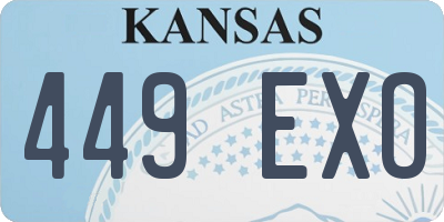 KS license plate 449EXO