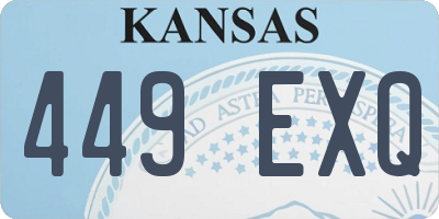 KS license plate 449EXQ