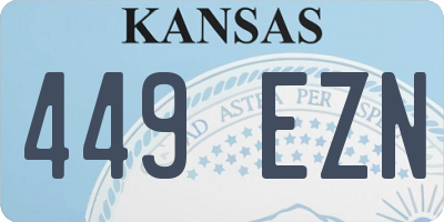 KS license plate 449EZN
