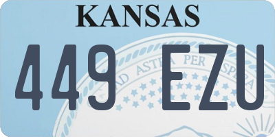 KS license plate 449EZU