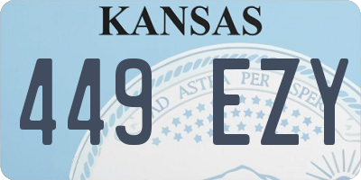 KS license plate 449EZY