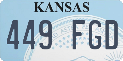 KS license plate 449FGD