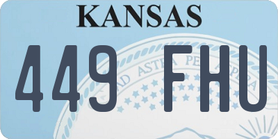 KS license plate 449FHU