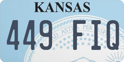 KS license plate 449FIQ