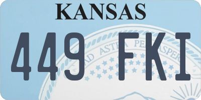 KS license plate 449FKI