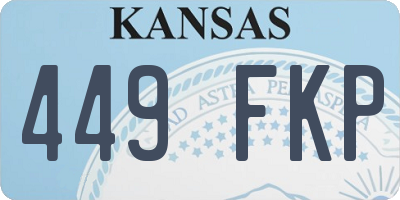 KS license plate 449FKP