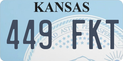 KS license plate 449FKT