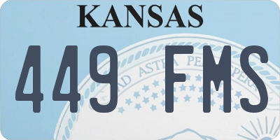 KS license plate 449FMS