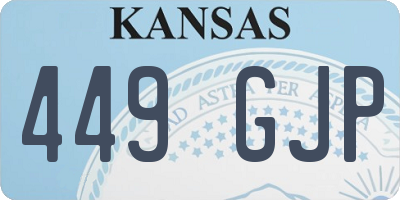 KS license plate 449GJP