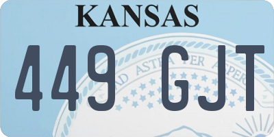 KS license plate 449GJT