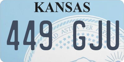 KS license plate 449GJU