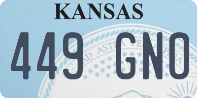 KS license plate 449GNO