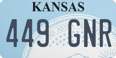 KS license plate 449GNR
