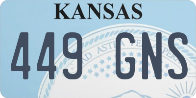 KS license plate 449GNS